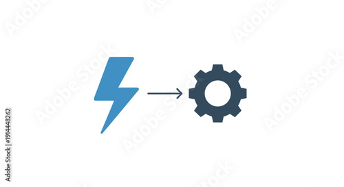 Lightning Bolt and Gear Icon.