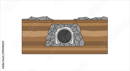 Underground Tunnel Entrance.