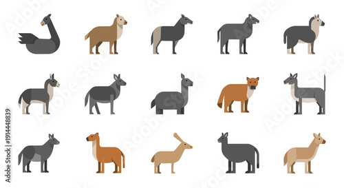 Various Dog Breeds Illustration.