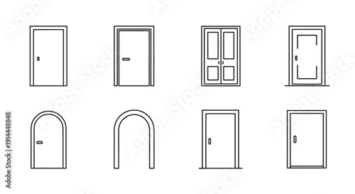Various Door Designs Illustrated.
