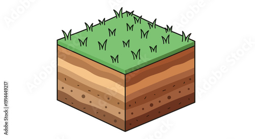 Soil Layers with Grass.