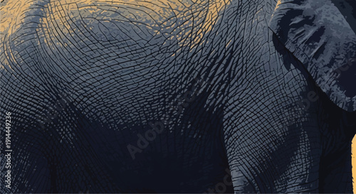 Dramatic Macro Texture of Elephant Skin | Primal Resilience and Aged Strength Background