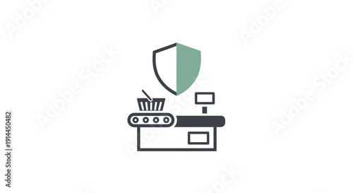 Printer with Shield Protection Icon.