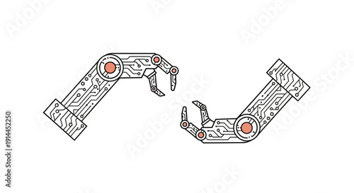 Robot Gripper Claws Mechanical Parts.