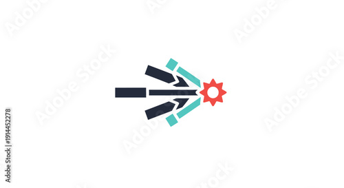 Robotics engineering technology concept icon.