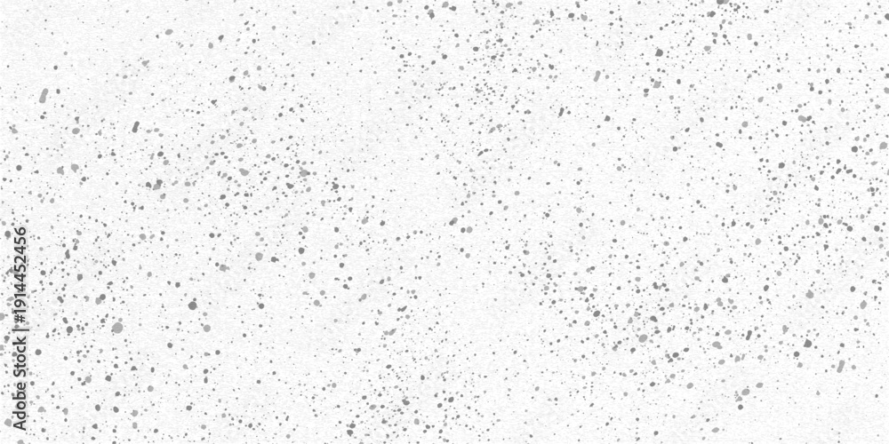 Obraz premium Seamless abstract polka dot pattern. Black hand drawn drip points isolated on white background. Stone texture, ink blots stain, grain, paint splash, spray effect. Vector grunge splattered illustration