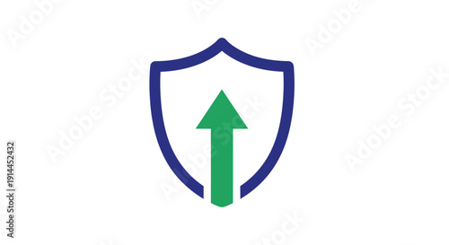 Free Download Shield Icon with Green Arrow Symbol. - GFXLoad