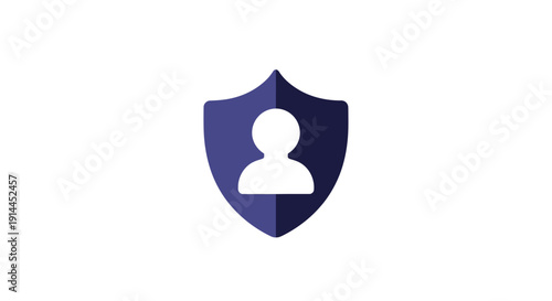 Shield Protecting a Human Icon.