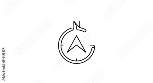 Simple Line Art Logo Design Element.