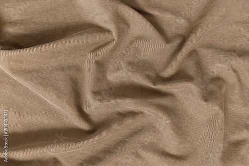 Wallpaper Mural Detailed texture of a corduroy fabric background. Top view of a rich beige, camel, tan tone textile material softly draped to create an abstract background Torontodigital.ca