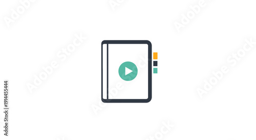 Smartphone with Play Button on Screen.