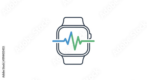 Smartwatch with heart rate monitor display.