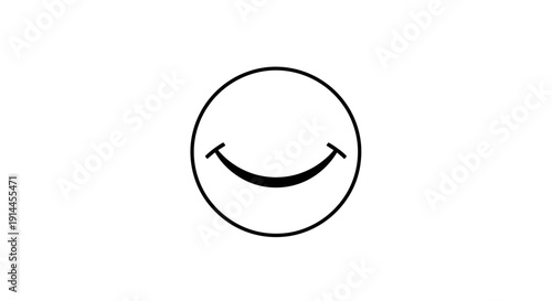 Smiling face emoticon icon symbol.