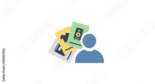 Social Media Icons and User Profile.