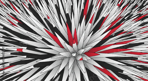 High-Energy Abstract Spike Vector: Dynamic Background for Financial Market Volatility or Digital Security Defense