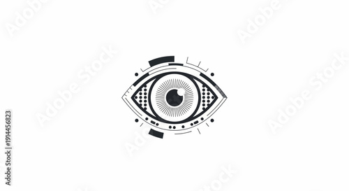 Stylized Eye Illustration with Detailed Design.