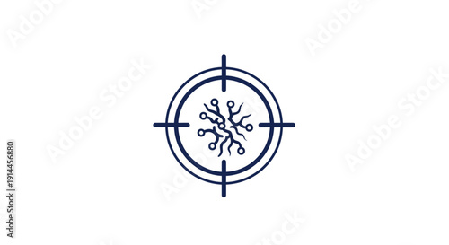Target Icon with Virus Symbol Inside.