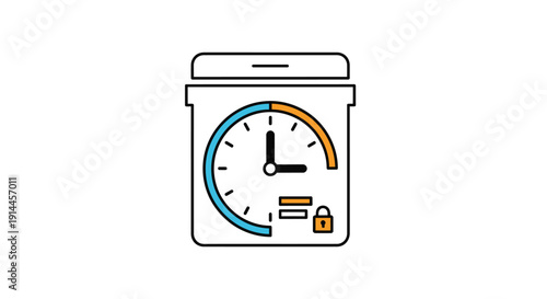 Timer Clock with Lock and Progress Bar.