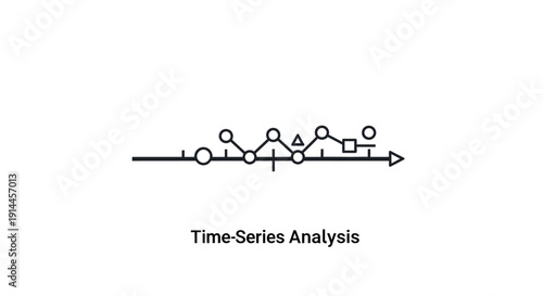 Time Series Analysis Graph with Data Points.