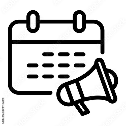 PR Event Promotion Line Icon