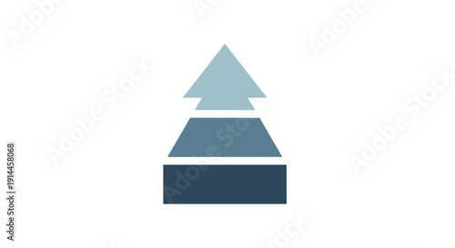 Geometric shapes stacked pyramid figure.