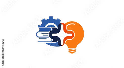 Innovation Idea Light Bulb Gear Brain.