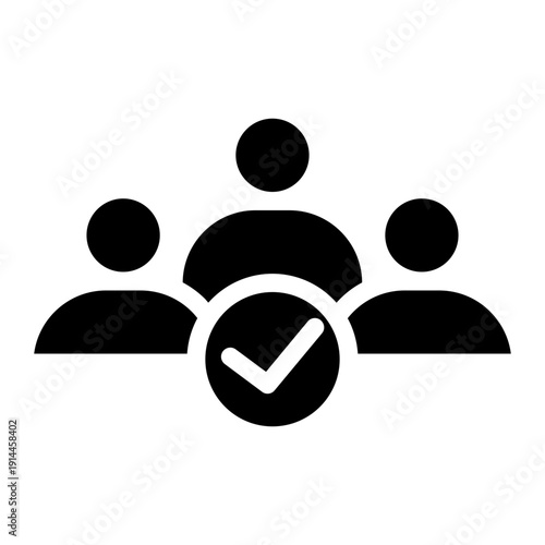 Selected Audience Target Solid Icon