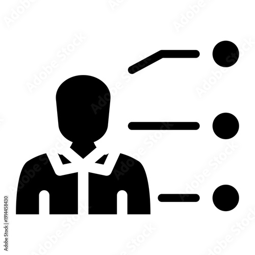 Social Influencer Network Solid Icon