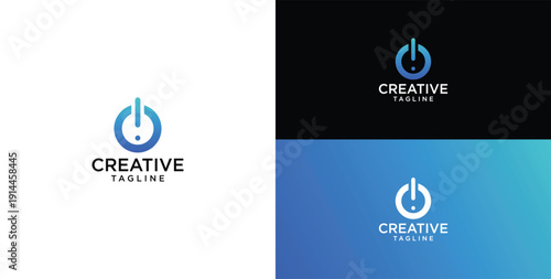 Digital technology logo icon vector. O initial logo design.