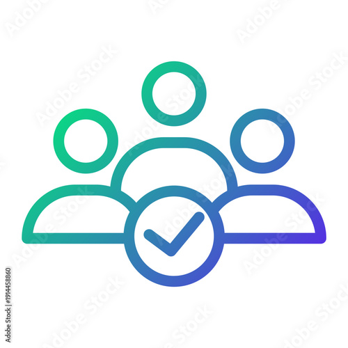 Target Audience Selection Line Gradient Icon