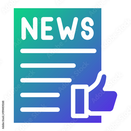 Positive Media News Solid Gradient Icon