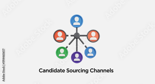 People icons in a network.