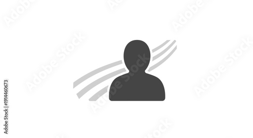 Person Moving Quickly Silhouette Icon.