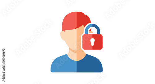 Person with security lock protection.