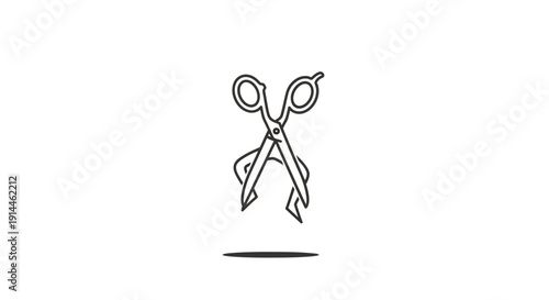 Scissors cutting tool for crafts.