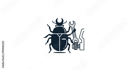 Scarab Beetle with Industrial Tools.