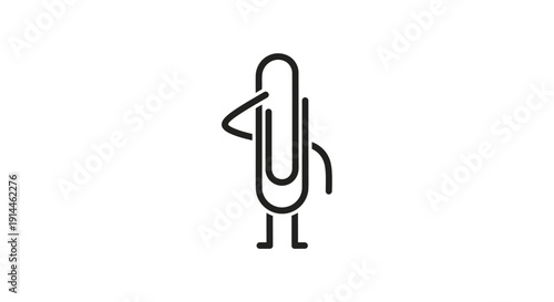 Simple black line drawing microphone.