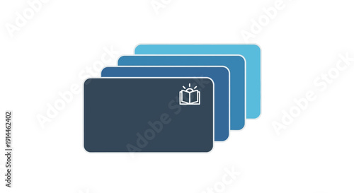 Stack of Credit Cards with Gift Icon.