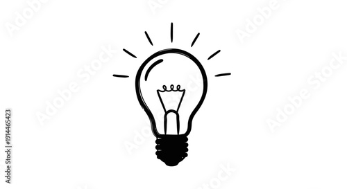 Illuminating Idea - A Simple Light Bulb Icon for Innovation.