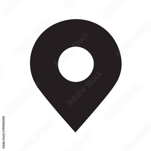 vector map pointer icon isolated on white background