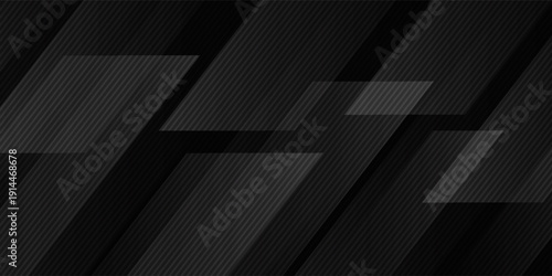 3D black geometric abstract background overlap layer on dark space with diagonal lines decoration. Modern graphic design element striped style for banner, flyer, card, brochure cover, or landing page