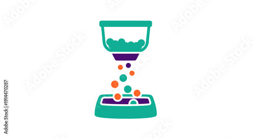 Colorful toy bead sorter machine.