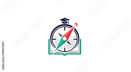 Compass with Graduation Cap on Top.
