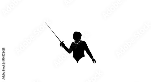 Silhouette of a person fishing with a fishing rod