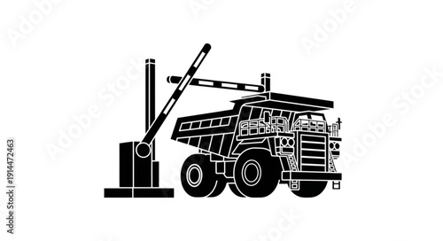 Heavy Duty Truck with Crane Attachment for Industrial Use.