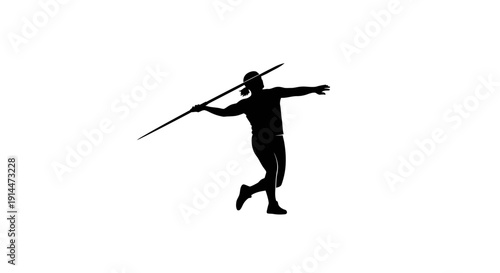 Silhouette of a Performer Balancing with a Pole