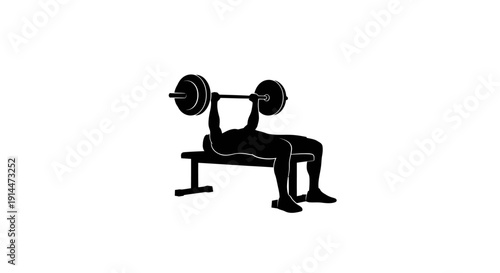 Silhouette of Person Lifting Dumbbells on Bench