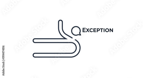 Exception logo design symbol mark.