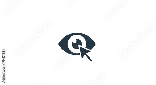 Eye with cursor clicking pupil.