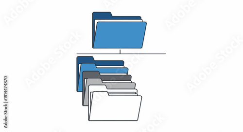 Folders stacked in a neat pile.